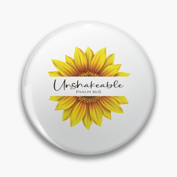 Item preview, Christian Sunflower design - I am Unshakeable - Psalm 16:8 designed and sold by simplydesignart.