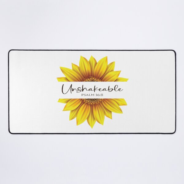 Item preview, Christian Sunflower design - I am Unshakeable - Psalm 16:8 designed and sold by simplydesignart.