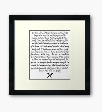 Spike's Love Quote Framed Print