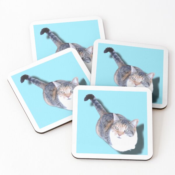 Item preview, My Cat Cali with a baby blue background designed and sold by FrogQueenKira.