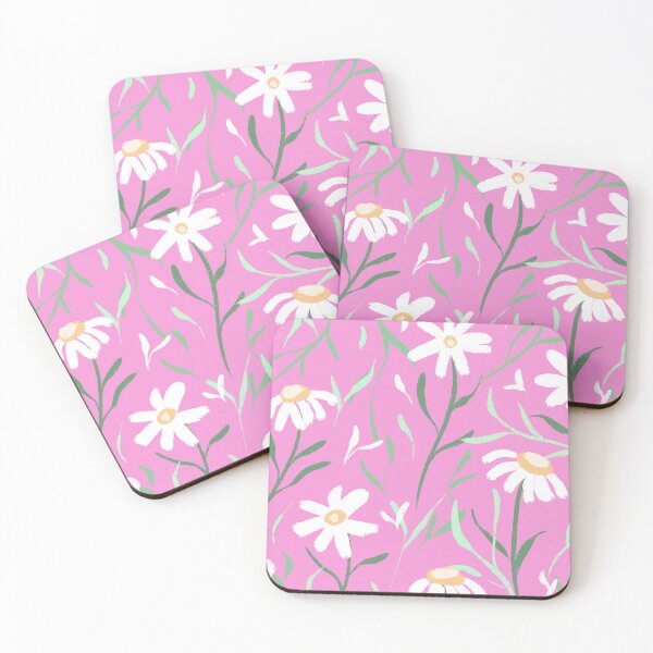 Item preview, Girly pink daisy field designed and sold by pinkyfish1010.