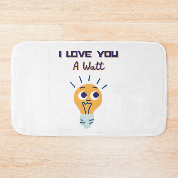 Item preview, I Love You A Watt Valentine's Day Pun designed and sold by Pun Intended.