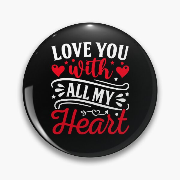 Item preview, Love You With All My Heart - Cute Valentine's Day Design for Couples by FanityPrints designed and sold by FanityPrints.