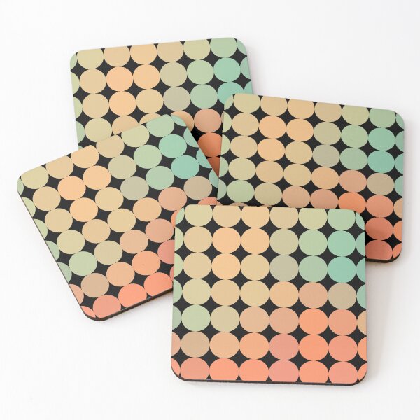 Item preview, Big Spot Pattern in Green, Orange and Black designed and sold by KeksWorkroom.