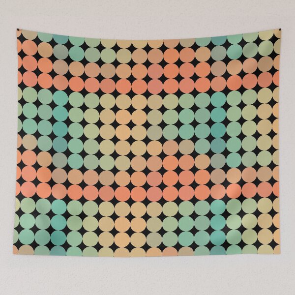 Item preview, Big Spot Pattern in Green, Orange and Black designed and sold by KeksWorkroom.