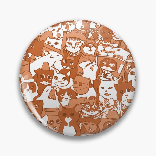 Item preview, Cat Doodle Collage - Tangerine Wash designed and sold by SavvytabbyArt.