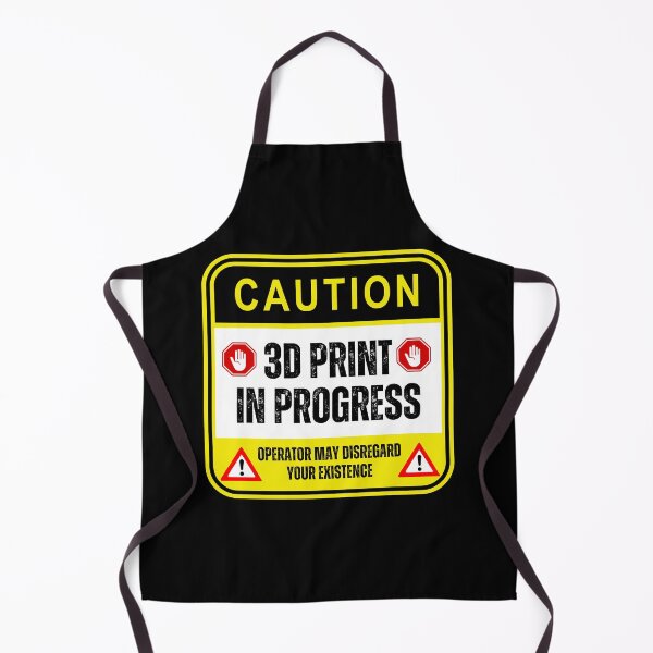 Item preview, Caution: 3D Print In Progress designed and sold by BadAttitudeTees.