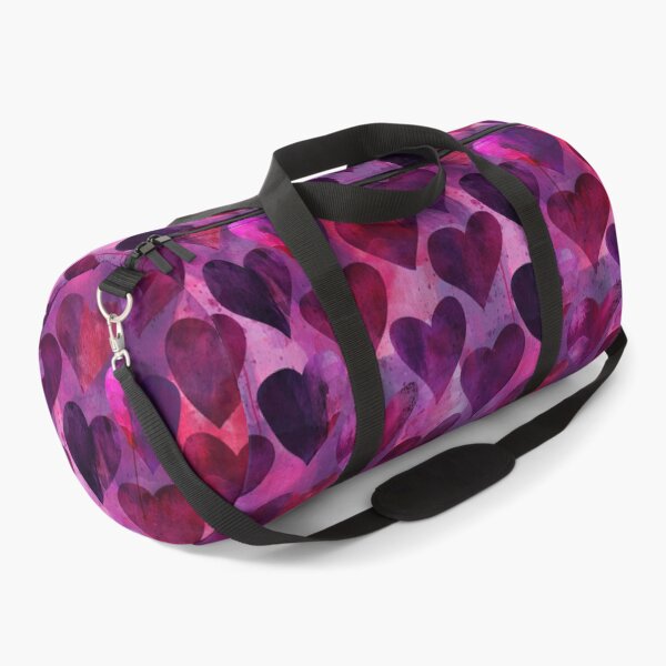 Item preview, watercolor hearts in deep purple and red designed and sold by KariSmithDes.
