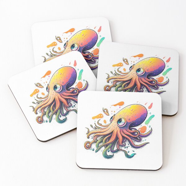 Item preview, Colorful Cute Squid designed and sold by plernz.
