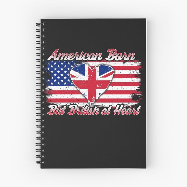 Item preview, American Born But British at Heart USA UK Flags Entwined designed and sold by BossyBrit.