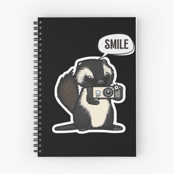 Item preview, Skunk Say Smile Funny Cute Photographer Holding Camera designed and sold by InkMeister.