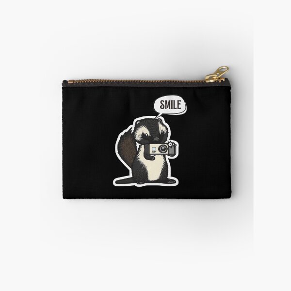 Item preview, Skunk Say Smile Funny Cute Photographer Holding Camera designed and sold by InkMeister.