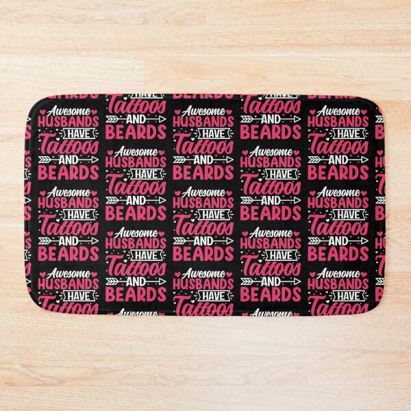 Item preview, Awesome Husbands Have Tattoos and Beards - Cute Valentine's Day Design for Couples by FanityPrints designed and sold by FanityPrints.