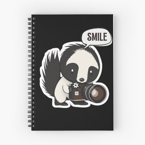 Item preview, Skunk Say Smile Funny Cute Photographer Holding Camera designed and sold by InkMeister.