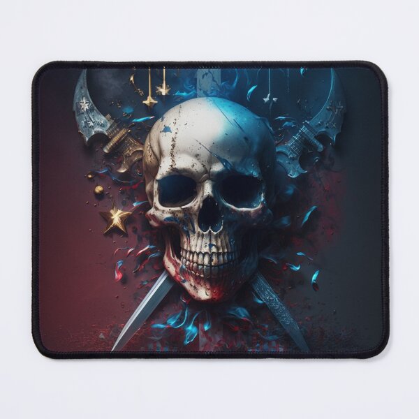 Item preview, American Flag Skull Art with Knives designed and sold by Jades-Corner.
