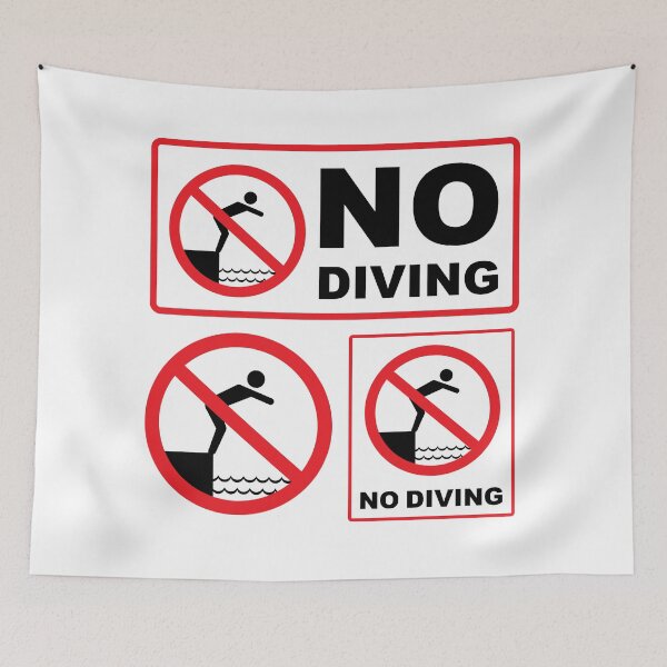 Item preview, No Diving Sign designed and sold by vectorworks51.