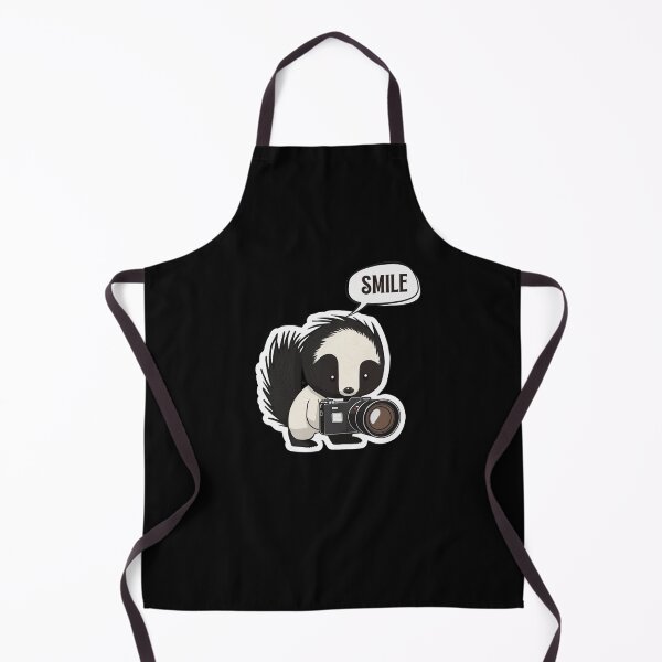 Item preview, Skunk Say Smile Funny Cute Photographer Holding Camera designed and sold by InkMeister.