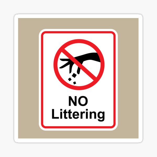 Item preview, No Littering designed and sold by vectorworks51.