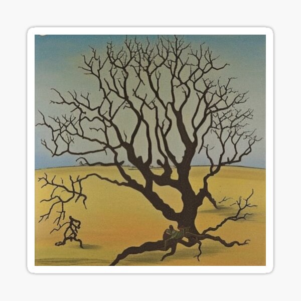 The spring wind rose on the earth. A cheerful wind in the north took away all the clouds, and all the branches of the trees were imbued with warm sunlight - Artificial intelligence art Sticker