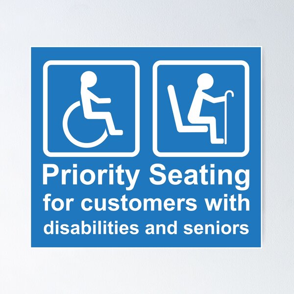 Item preview, Priority Seating For People with Disabilities designed and sold by vectorworks51.