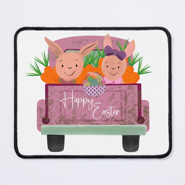 Item preview, Happy Easter Retro Pink Truck designed and sold by Cedarrue.
