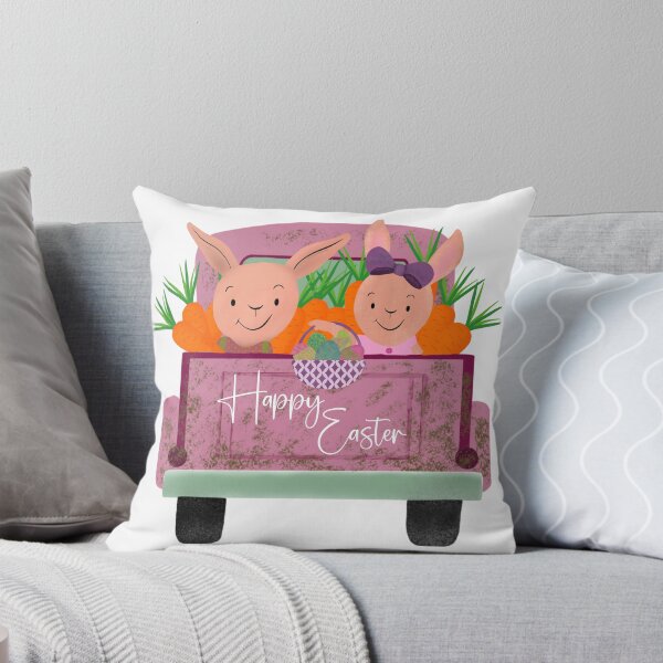 Item preview, Happy Easter Retro Pink Truck designed and sold by Cedarrue.