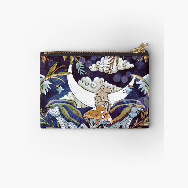 Item preview, Frog and Mushrooms at Night designed and sold by MoonlightMoth.