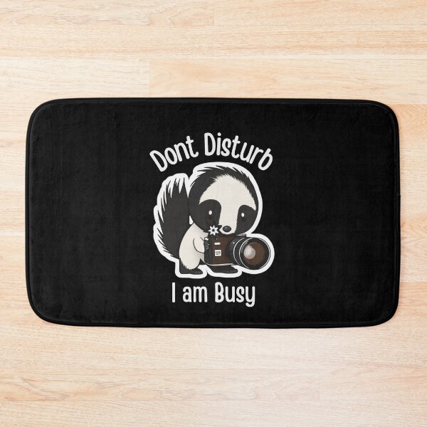 Item preview, Dont Disturb Me I am Busy Skunk Funny Cute Photographer Holding Camera designed and sold by InkMeister.