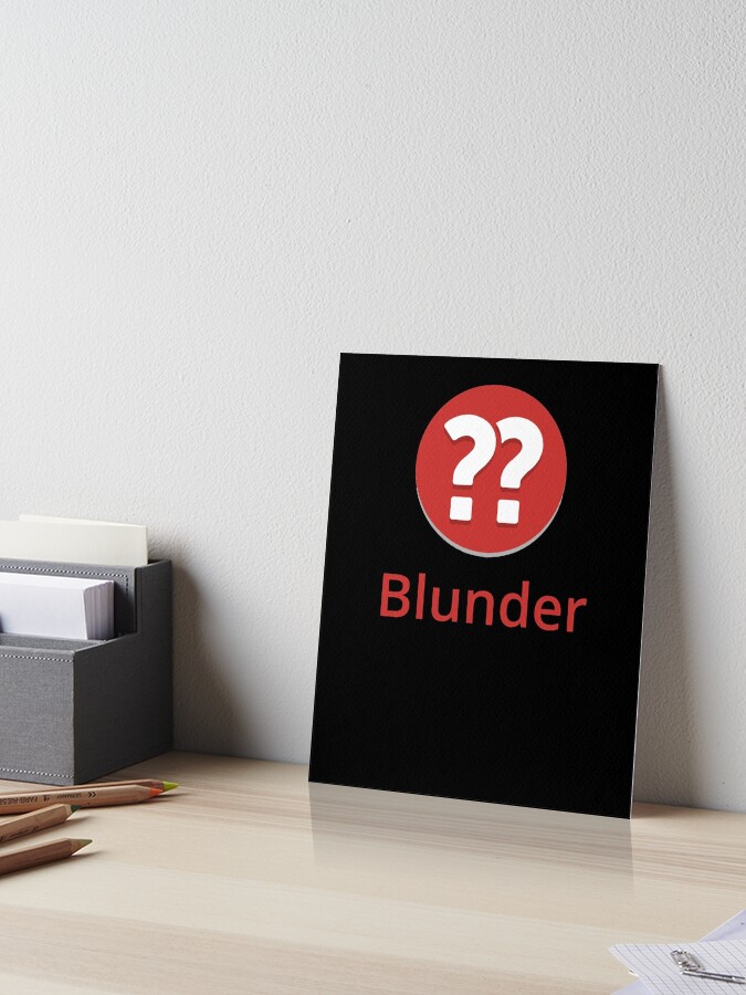 Blunder Move Chess Icon Art Board Print for Sale by