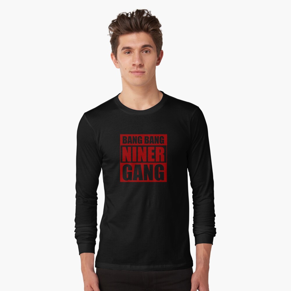 halfzero Bang Bang Niner Gang on Red T-Shirt