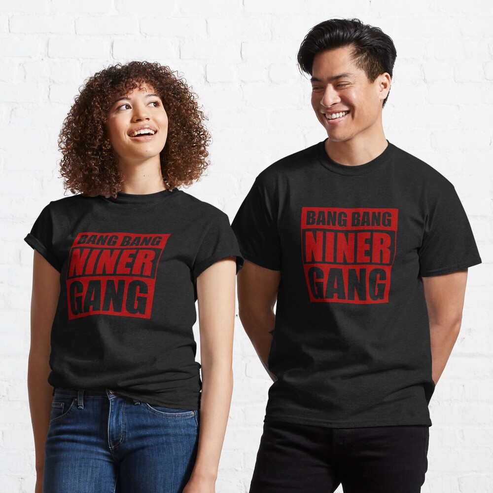 halfzero Bang Bang Niner Gang on Red T-Shirt