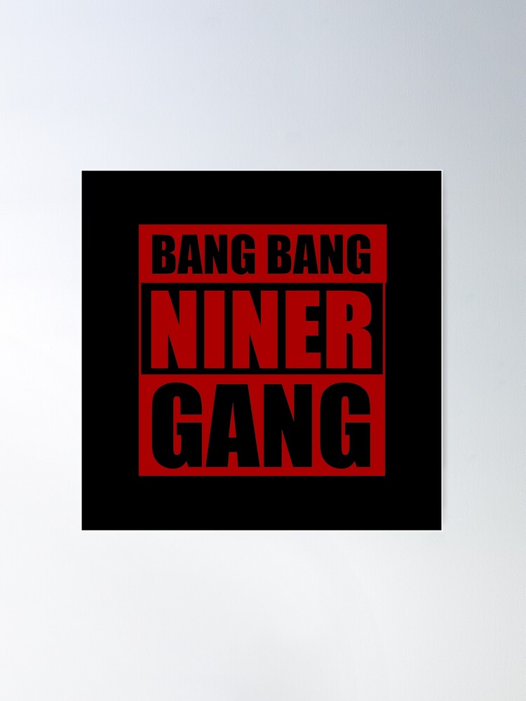 Bang Bang Niner Gang (Black) - 49ers Throw Pillow for Sale by Vaishnavi  Deo