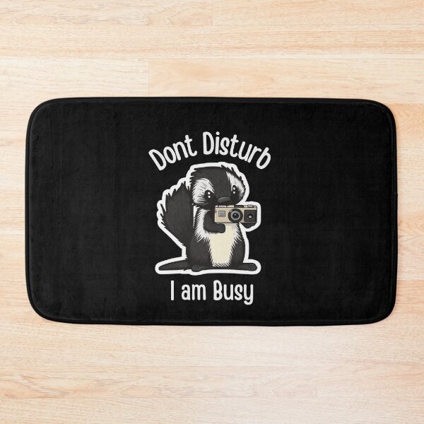 Item preview, Dont Disturb Me I am Busy Skunk Funny Cute Photographer Holding Camera designed and sold by InkMeister.