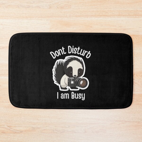 Item preview, Dont Disturb Me I am Busy Skunk Funny Cute Photographer Holding Camera designed and sold by InkMeister.