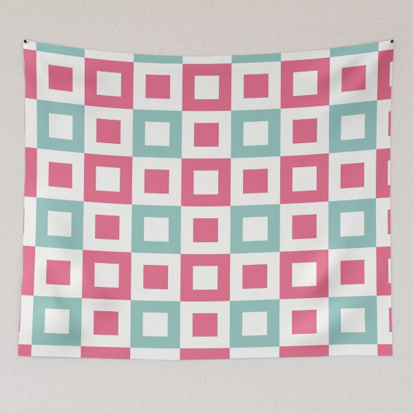 Item preview, Modern Square Pink Green White Seamless Repeat Pattern Print designed and sold by MoePark.