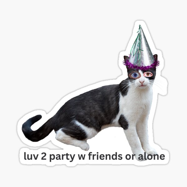 Party Cat Stickers for Sale