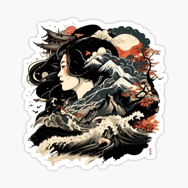 Synthwave Skull Sunset Palm Tree City Sticker