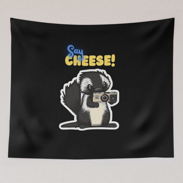 Item preview, Say Cheese Skunk Funny Cute Photographer Holding Camera designed and sold by InkMeister.