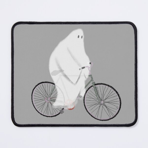 Item preview, Boocycle: Ghost ride the whip - cute ghost riding a vintage bicycle illustration designed and sold by Theokotos.
