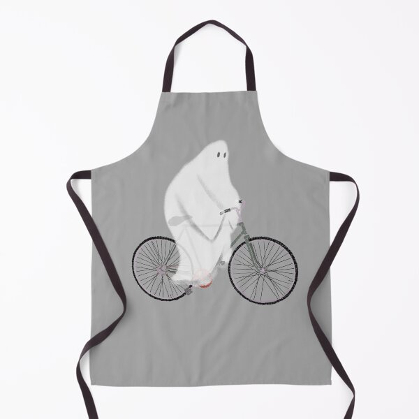 Item preview, Boocycle: Ghost ride the whip - cute ghost riding a vintage bicycle illustration designed and sold by Theokotos.