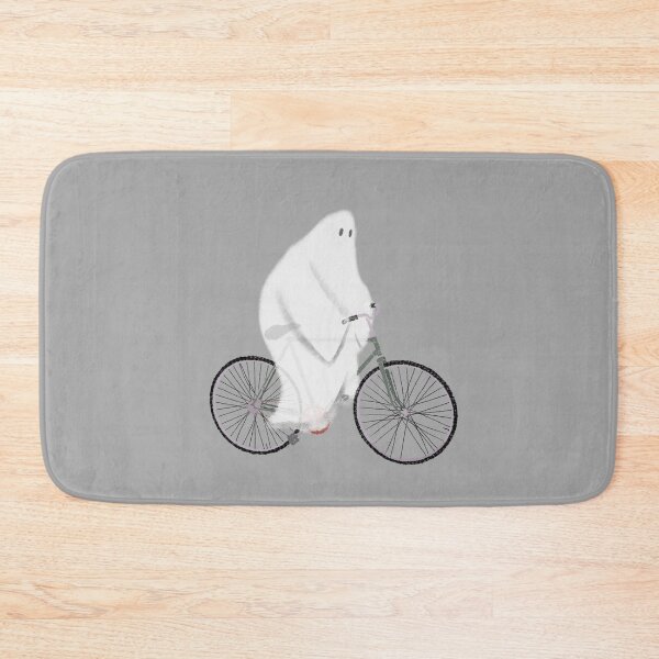 Item preview, Boocycle: Ghost ride the whip - cute ghost riding a vintage bicycle illustration designed and sold by Theokotos.