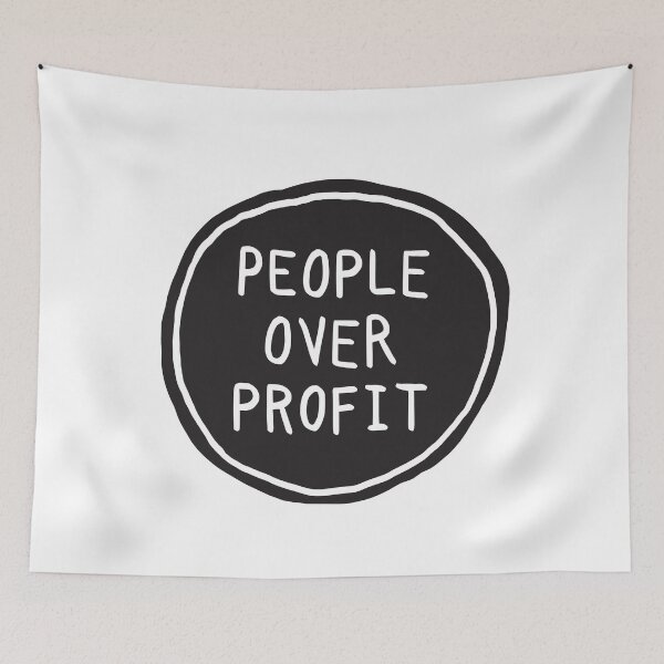 Item preview, People Over Profit designed and sold by HeyGoAway.