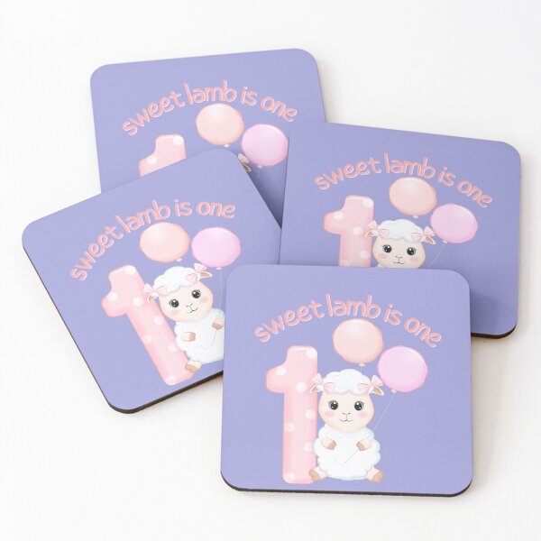 Item preview, sweet lamb is one design for toddlers and one year old birthday with cute lamb for 1st Year Old Birthdays.  designed and sold by tranquilbeach.