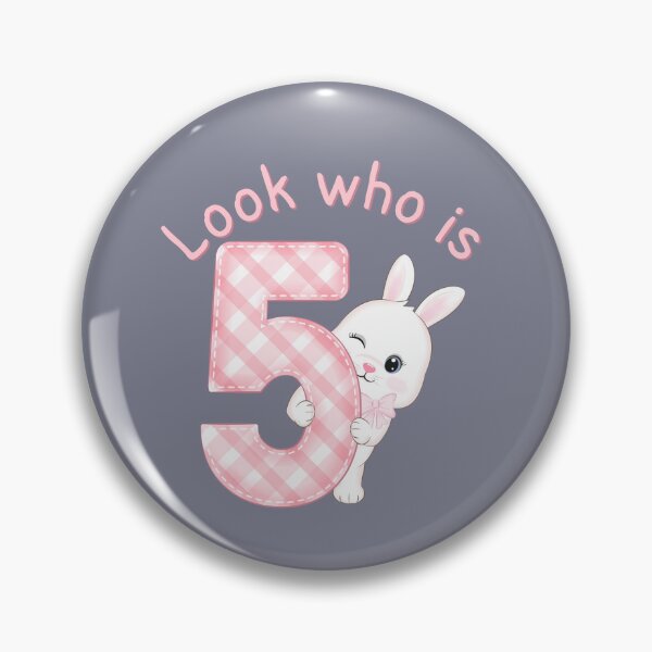 Item preview, Look who is five design for toddlers and five year old birthday with cute bunny for 5th Year Old Birthdays.  designed and sold by tranquilbeach.