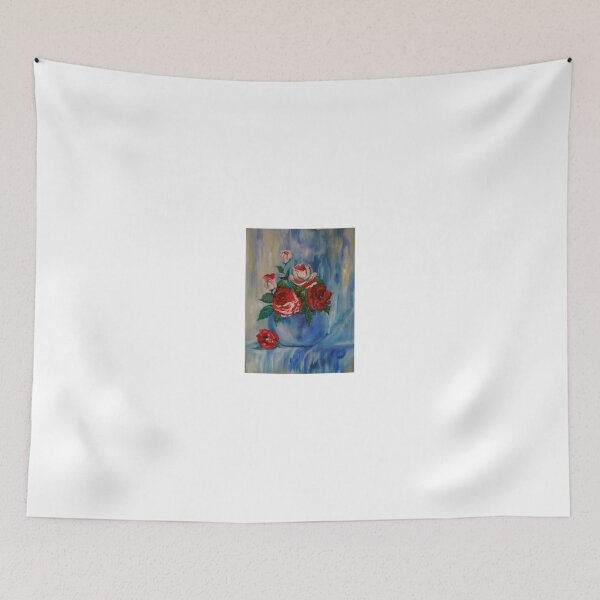 Item preview, Red Roses, Blue Wash designed and sold by jennyleeandjim.