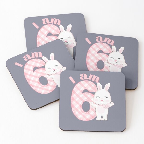 Item preview, Look who is six design for toddlers and six year old birthday with cute bunny for 6th Year Old Birthdays.  designed and sold by tranquilbeach.