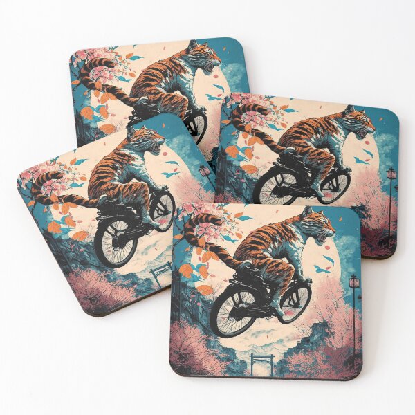 Item preview, Tokyo Tiger Unleash Riding a Bicycle designed and sold by wildcrazylove.