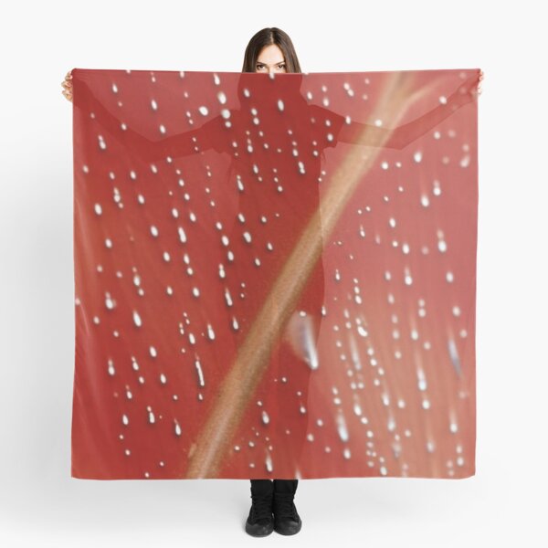 A slightly dewy path. You hit a bush with your shoulder - suddenly on your face Silver dew drips from the leaves. - Artificial intelligence art Scarf