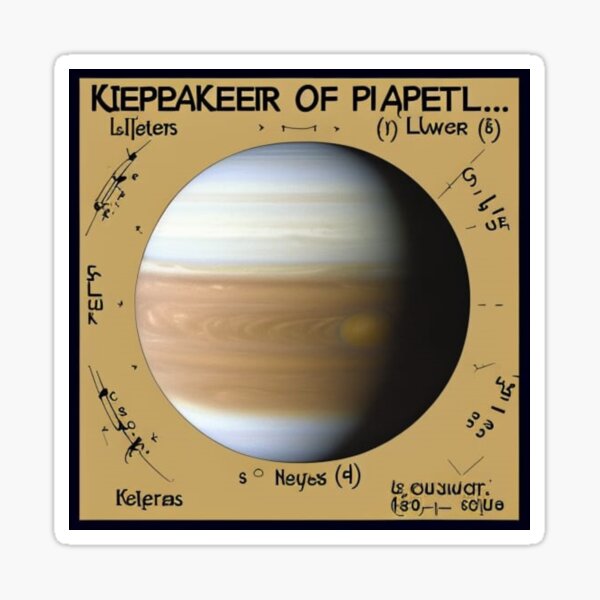 Kepler&#39;s laws of planetary motion - Artificial intelligence art Sticker