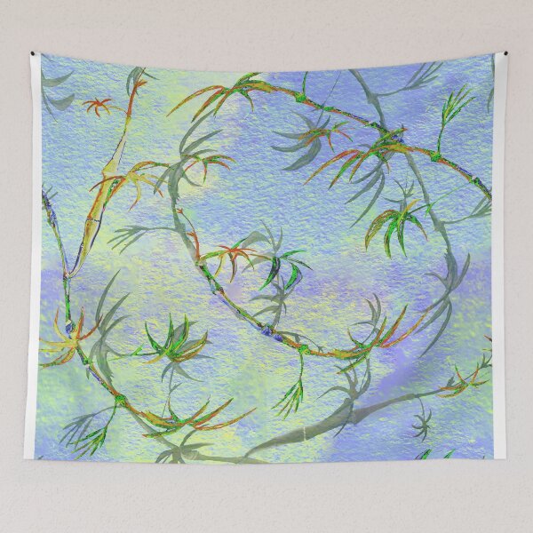 Item preview, bamboo, reflection, water, shadow, glare, surrealism, floral print, gradient, multicolor, mood, optimism, gentle tones designed and sold by Maria Mihailova.